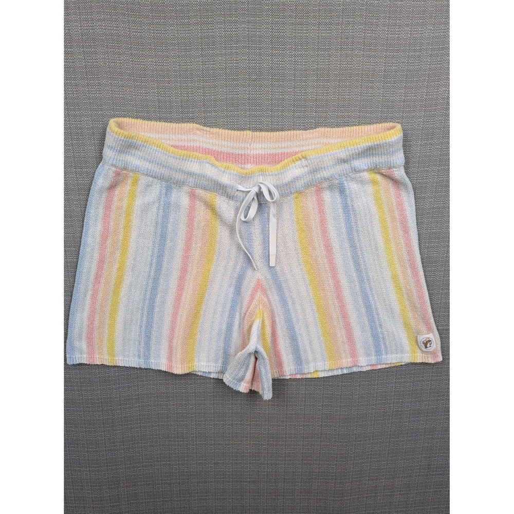 Buc-ee's Sweat Shorts Womens 2XL Multicolor Stripe Knit Drawstring Lounge